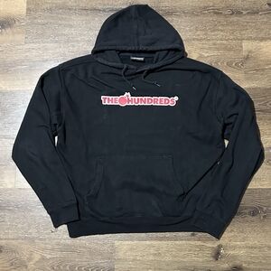 The Hundreds Black Hoodie with Bold Red Logo